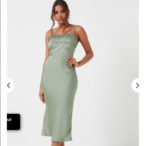 BNWT missguided women’s sage green dress size4